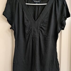 Banana Republic Black V-Neck Blouse